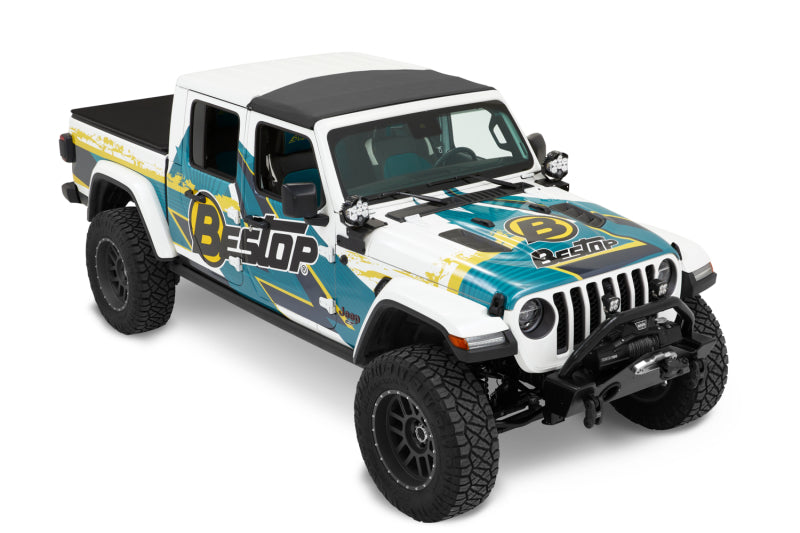 Bestop 20-26 Jeep Gladiator / 18-26 Wrangler JL Sunrider For Hardtop (Black Diamond)