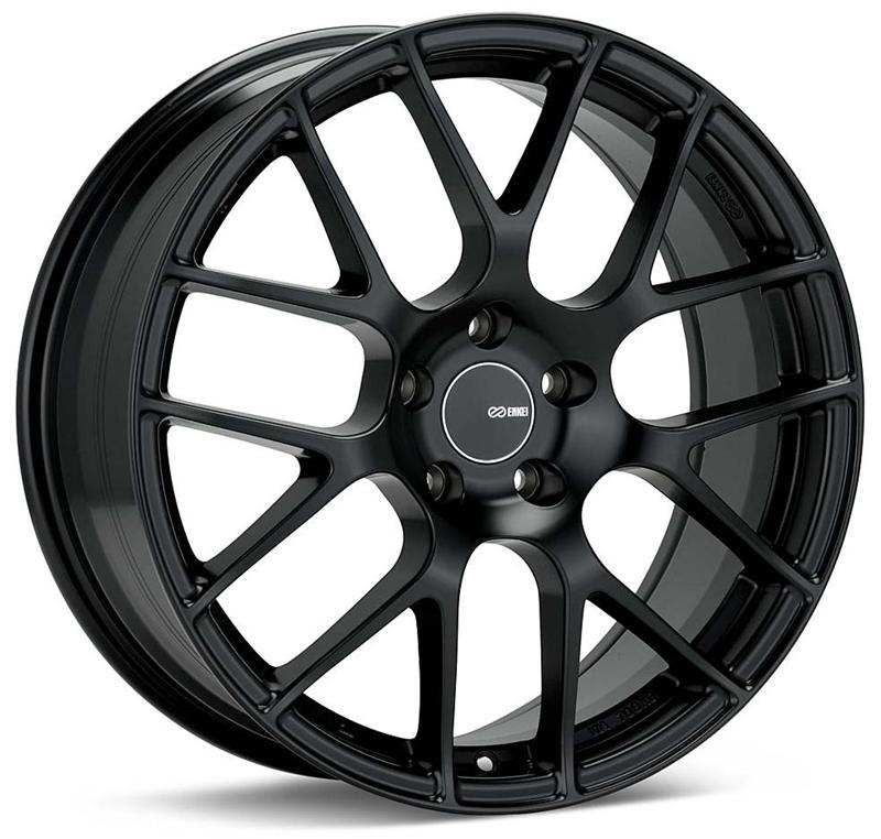 Enkei Raijin 19x8 35mm Offset 5x112 Bolt Pattern 72.6 Bore Dia Black Wheel