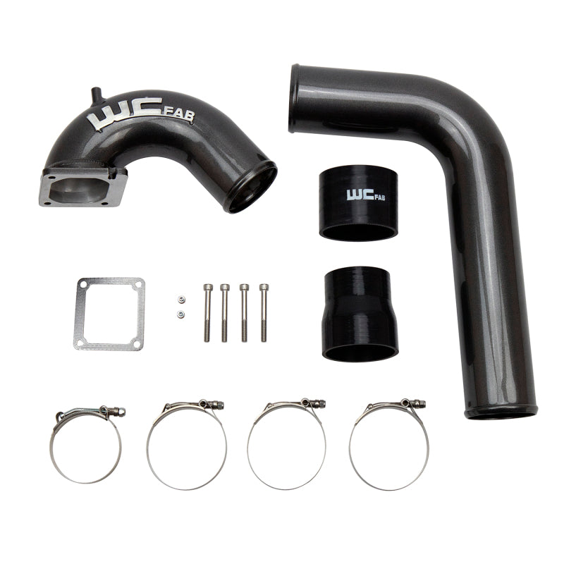 Wehrli 03-07 Cummins 5.9L 3.5in Intake Horn & Driver Intercooler Pipe - Sparkle Bomber Orange