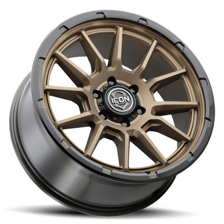 ICON Alloys Cajon 20x9 / 6x5.5 / 0mm / 5in BS Satin Bronze Wheel w/ GB Lip