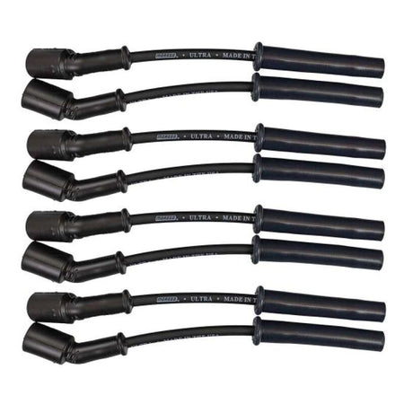 Moroso GM LS 5.7L/6.0L/6.2L/7.0L Ultra 350 8mm Multi-Angle Boot Ignition Spark Plug Wire Set - Black