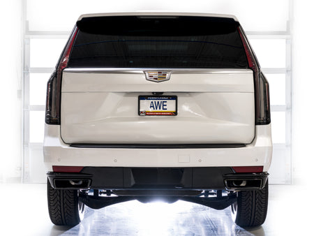 AWE Tuning 2021+ Cadillac Escalade 6.2L ESV 0FG Dual Exit Exhaust System (Reuses OE Tips)