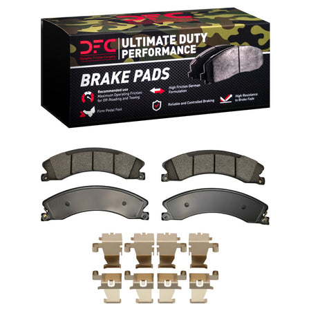 DFC 09-24 Chevrolet Silverado 3500 HD Front/Rear Ultimate Duty Perf Brake Pads & Hardware Kit