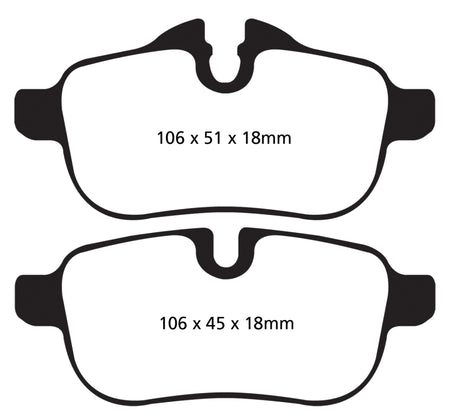 EBC 09+ BMW Z4 3.0 (E89) Yellowstuff Rear Brake Pads