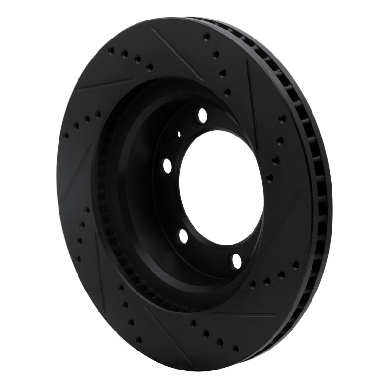 DFC 03-23 Toyota 4Runner Front Left Drilled & Slotted Black Brake Rotor