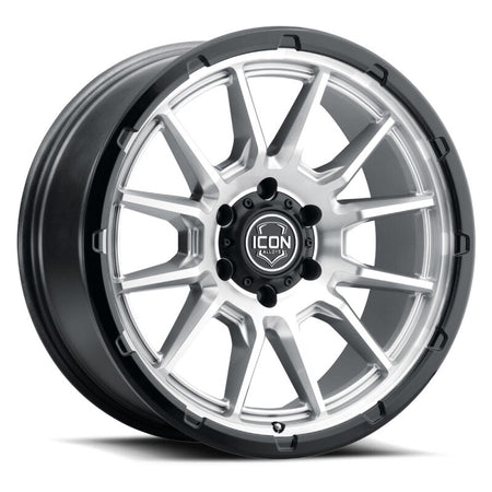 ICON Alloys Cajon 20x9 / 6x5.5 / 16mm / 5.625in BS Silver Machined Wheel w/ GB Lip