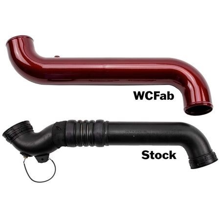 Wehrli 11-16 GM Duramax LML Passenger Side 3.5in Intercooler Pipe - Cat Yellow