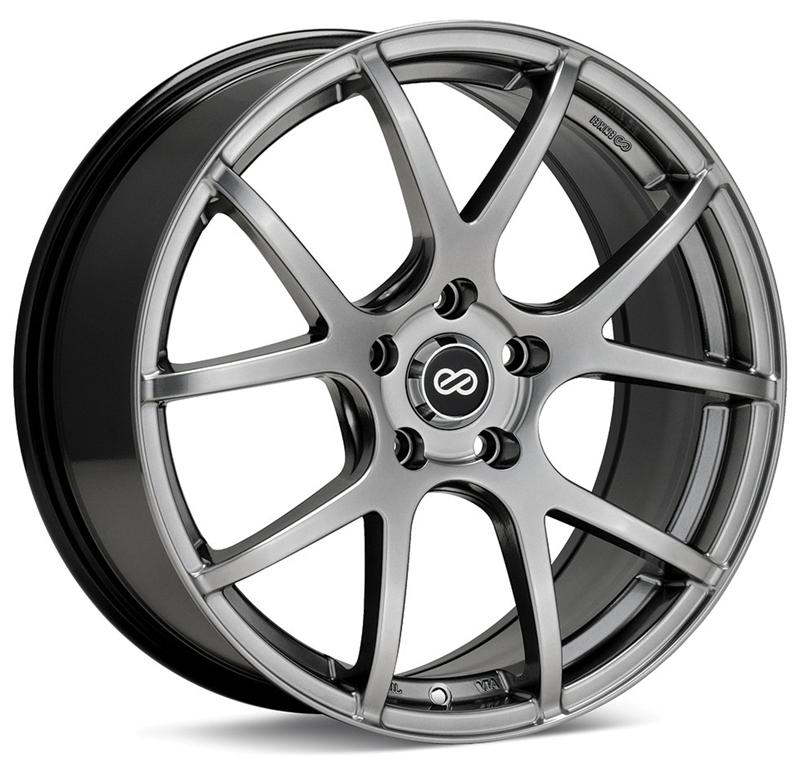 Enkei M52 18x8 45mm Offset 5x112 Bolt Pattern 72.6mm Bore Dia Matte Black Wheel