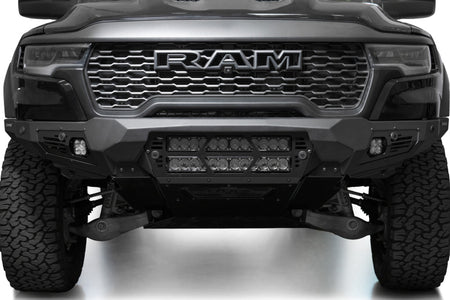 Addictive Desert Designs 25+ RAM 1500 RHO Bomber Front Bumper (20 Inch Lights)
