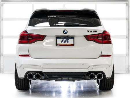 AWE Tuning 20-25 BMW X3 M/M Comp (F97) AWD SwitchPath Axle-Back Exhaust - Chrome Silver Tips