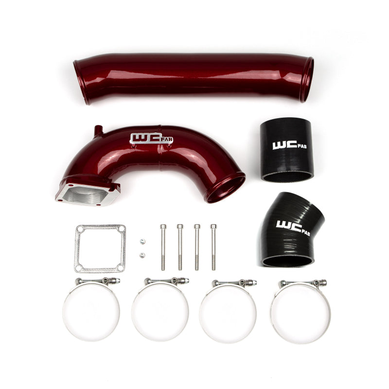 Wehrli 98.5-02 Cummins 5.9L 3.5in Intake Horn & Driver Intercooler Pipe - Chevy Orange
