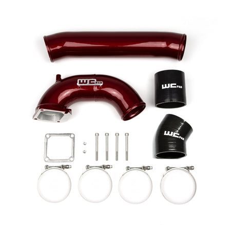 Wehrli 98.5-02 Cummins 5.9L 3.5in Intake Horn & Driver Intercooler Pipe - Kiwi Green