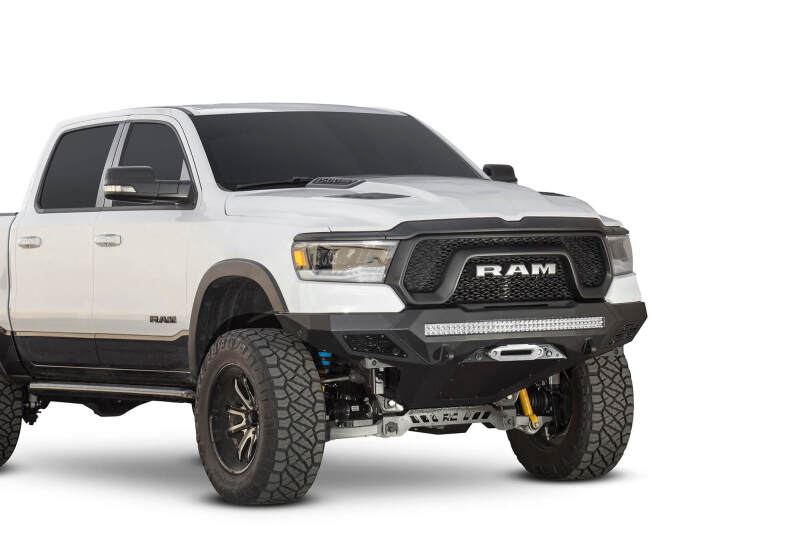 Addictive Desert Designs 2019 Ram Rebel 1500 Stealth Fighter Fr Bumper w/Winch&Parking Sensor Mounts