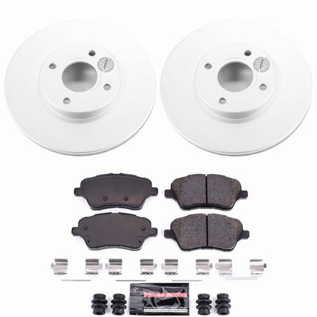 Power Stop 14-19 Ford Fiesta Front Z23 Coated Brake Kit