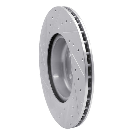 R1 16-25 BMW 330e xDrive Rear Right Drilled & Slotted Silver Brake Rotor