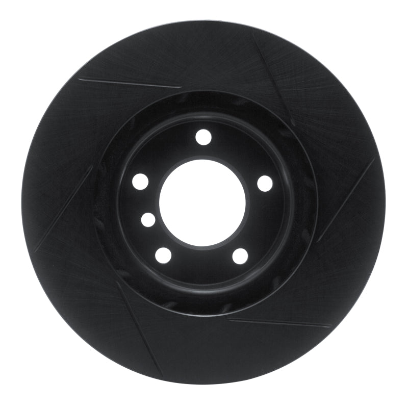 R1 95-99 BMW M3 E36 Right Front Slotted Black Brake Rotor