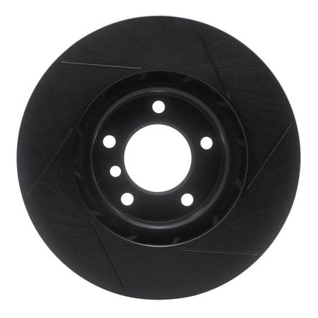 R1 95-99 BMW M3 E36 Right Front Slotted Black Brake Rotor