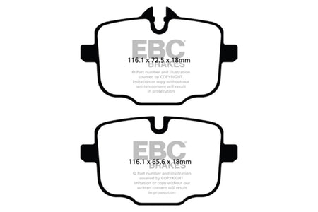 EBC 2018+ BMW X3 G01 3.0T (M40i) Greenstuff Rear Brake Pads