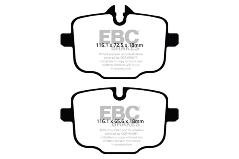 EBC Racing 2021+ BMW M3/M4 / 2023+ BMW M2 (G80/G82/G87) RP-1 Race Rear Brake Pads
