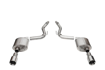 Corsa 24+ Ford Mustang GT Touring Axle-Back Ex.Sys 3.0in Dual Rear Exit w/4.5in Straight Cut Tips