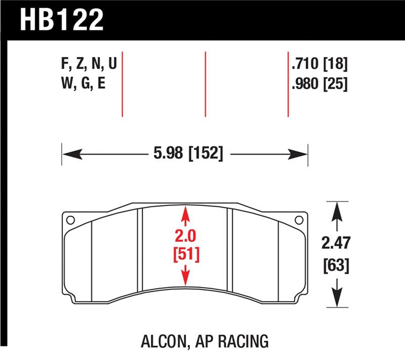 Hawk Stoptech ST-60 Caliper DTC-30 Race Brake Pads
