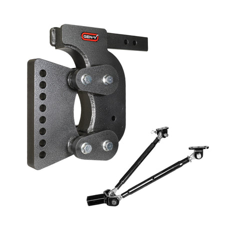 Gen-Y The Boss Torsion-Flex 2in Weight Distribution Shank 12.5in Drop 16K Hitch w/Stabilizer Kit