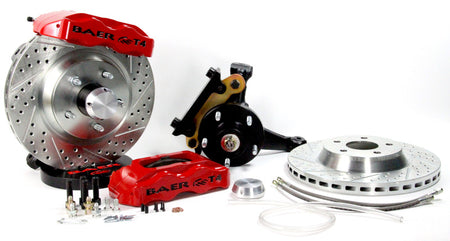 Baer Brakes 82-92 Chevrolet Camaro STD Studs 13in Track4 Front SDZ Brake Kit - Red