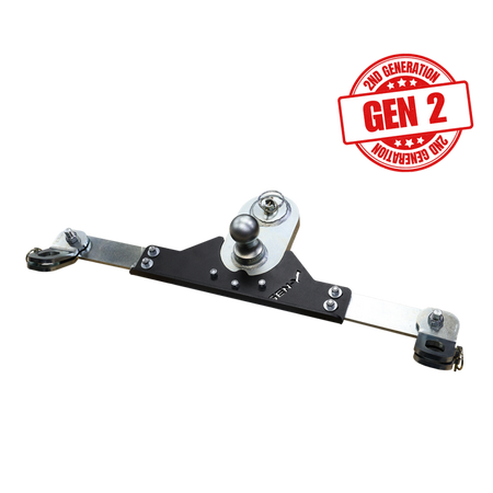 Gen-Y Dodge/RAM GoosePuck II 5in Offset Ball Puck Mount & 25K Towing w/Safety Chain Anchors