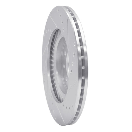 R1 06-15 Mazda MX-5 Miata Front Left Drilled & Slotted Silver Brake Rotor