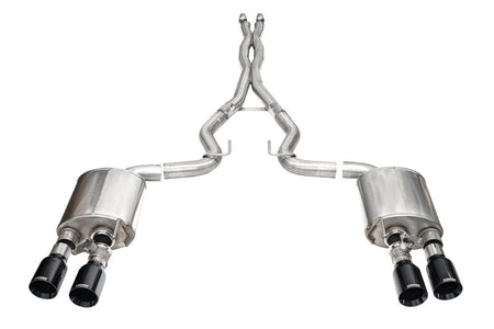 Corsa 24-25 Ford Mustang Dark Horse 5.0L 3in Dual Rear Cat-Back w/Twin 4.5in Black PVD Straight Tips