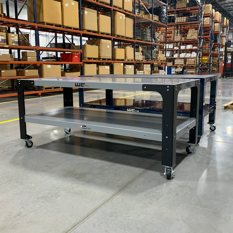 Wehrli Modular Steel Work Bench Top/Shelf Kit - 42in x 90in x .120in Thick (Raw Steel)