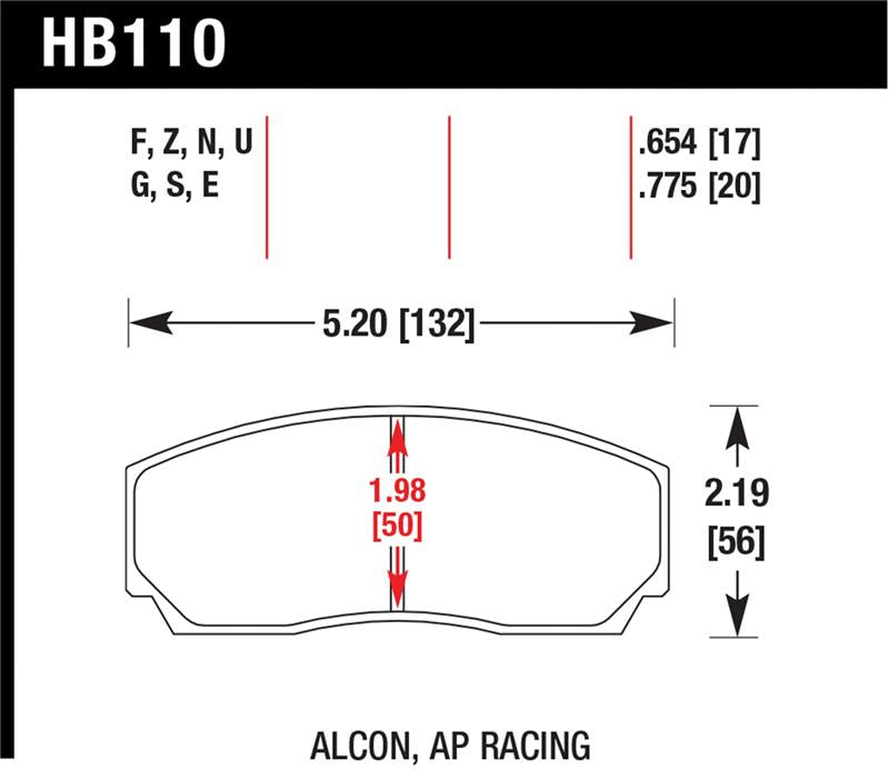 Hawk AP CP5200 Caliper Performance Ceramic Street Brake Pads