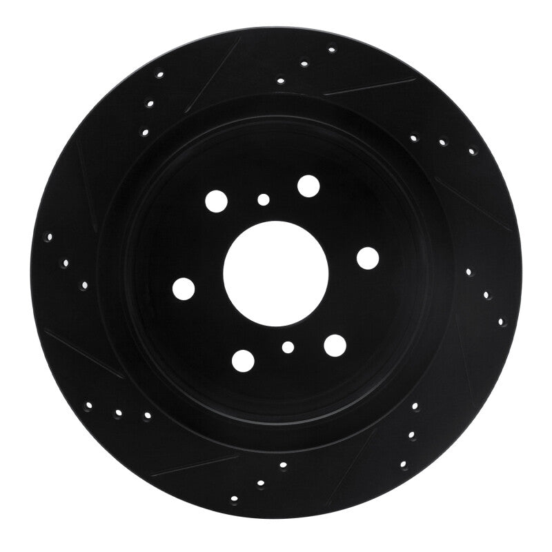 DFC 07-20 Cadillac Escalade ESV Rear Right Drilled & Slotted Black Brake Rotor