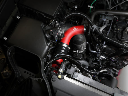aFe 2024+ Toyota Tacoma BladeRunner 2.5in & 3in Aluminum Hot & Cold Charge Pipe Kit - Red