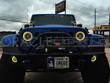 Oracle Off-Road 3in W Square Spotlight with Halo - White