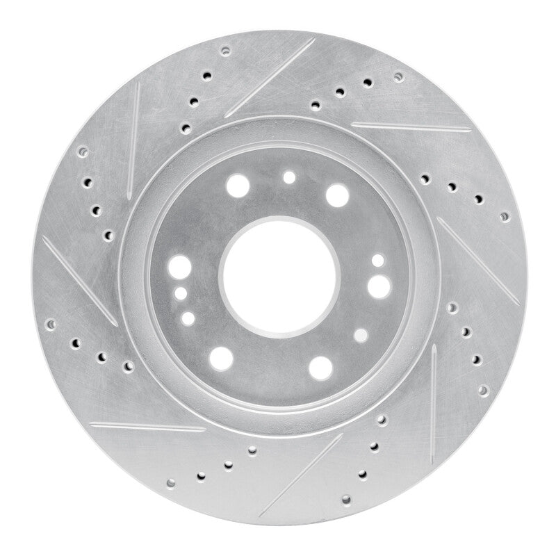 DFC 05-20 Cadillac Escalade EXT Front Right Drilled & Slotted Silver Brake Rotor