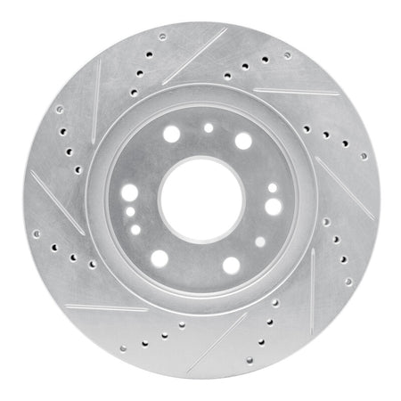 DFC 05-20 Cadillac Escalade EXT Front Right Drilled & Slotted Silver Brake Rotor