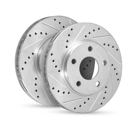 R1 24-25 Alfa Romeo Tonale Rear Right Drilled & Slotted Silver Brake Rotor