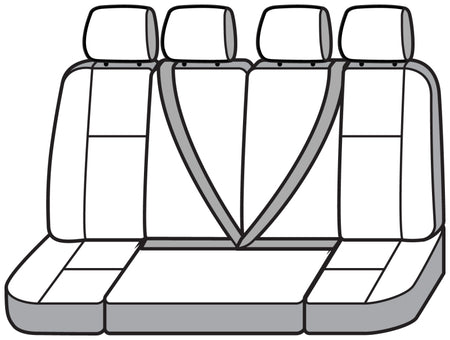 Covercraft 15-26 Ford Transit Polycotton SeatSaver Custom Third Row Seat Covers-Taupe