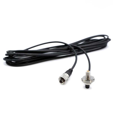 Rugged Radios 17 Ft Antenna Coax Cable with 3/8 NMO (TM) Thick Mount