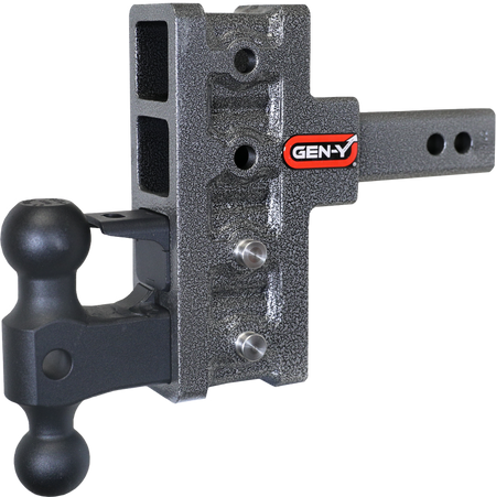 Gen-Y Mega Duty 2in Shank 5in Offset Drop 2K TW 16K Hitch w/GH-051 Dual-Ball/GH-032 Pintle Lock