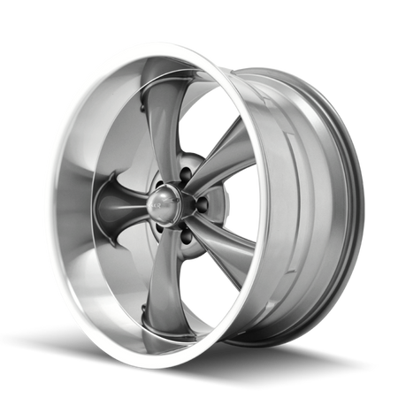 Ridler 695 18x8 / 5x120.65 BP / 0mm Offset / 83.82mm Hub Gloss Grey Machined Wheel