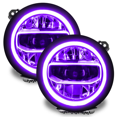 Oracle Jeep Wrangler JL/JT RGB+W Headlight DRL Kit - ColorSHIFT w/ Simple Controller