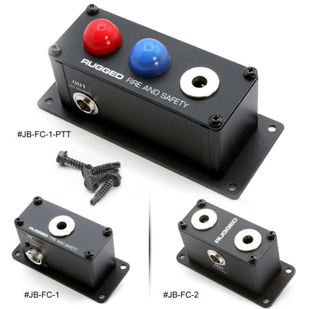 Rugged Radios Jack Box Headset Stations for RRP800 Fire & Safety Intercoms w/ Dual PTT
