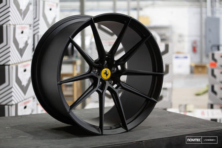 Vossen x Novitec NF9 21x9.5in - 5x114.3 BP - ET38 - Satin Black Ferrari 296 Front Wheel