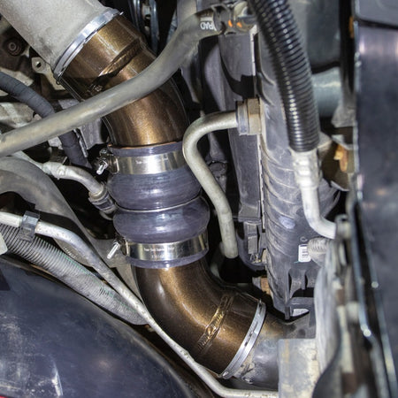 Wehrli 06-10 GM Duramax LBZ/LMM Passenger Side 3.5in Intercooler Pipe - Bronze Chrome