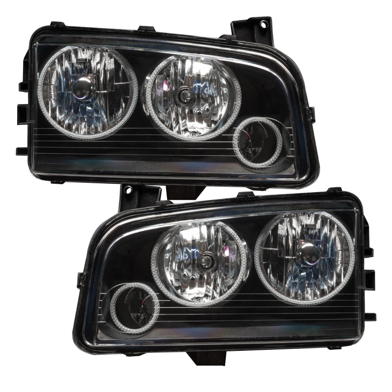 Oracle 05-10 Dodge Charger SMD HL (Non-HID) - Triple Halo - ColorSHIFT w/ BC1 Controller