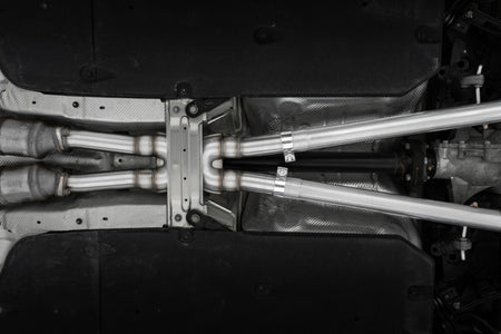 MBRP 2022 Kia Stinger 3.3L T304 SS Cat-Back Exhaust- Dual Split Rear Quad Outlet Uses Factory Bezels