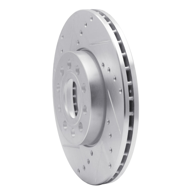 R1 05-25 Audi A3 (Mexico) Front Left Drilled & Slotted Silver Brake Rotor