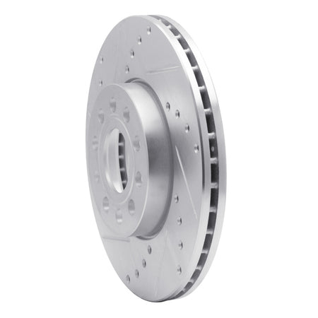R1 05-25 Audi A3 (Mexico) Front Left Drilled & Slotted Silver Brake Rotor